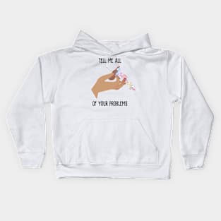 Tiny Violin FRONT & BACK in Color Kids Hoodie